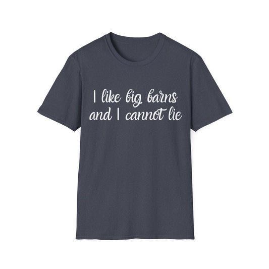 I Like Big Barns and I Cannot Lie T-Shirt — Funny Farm/Country Humor Tee