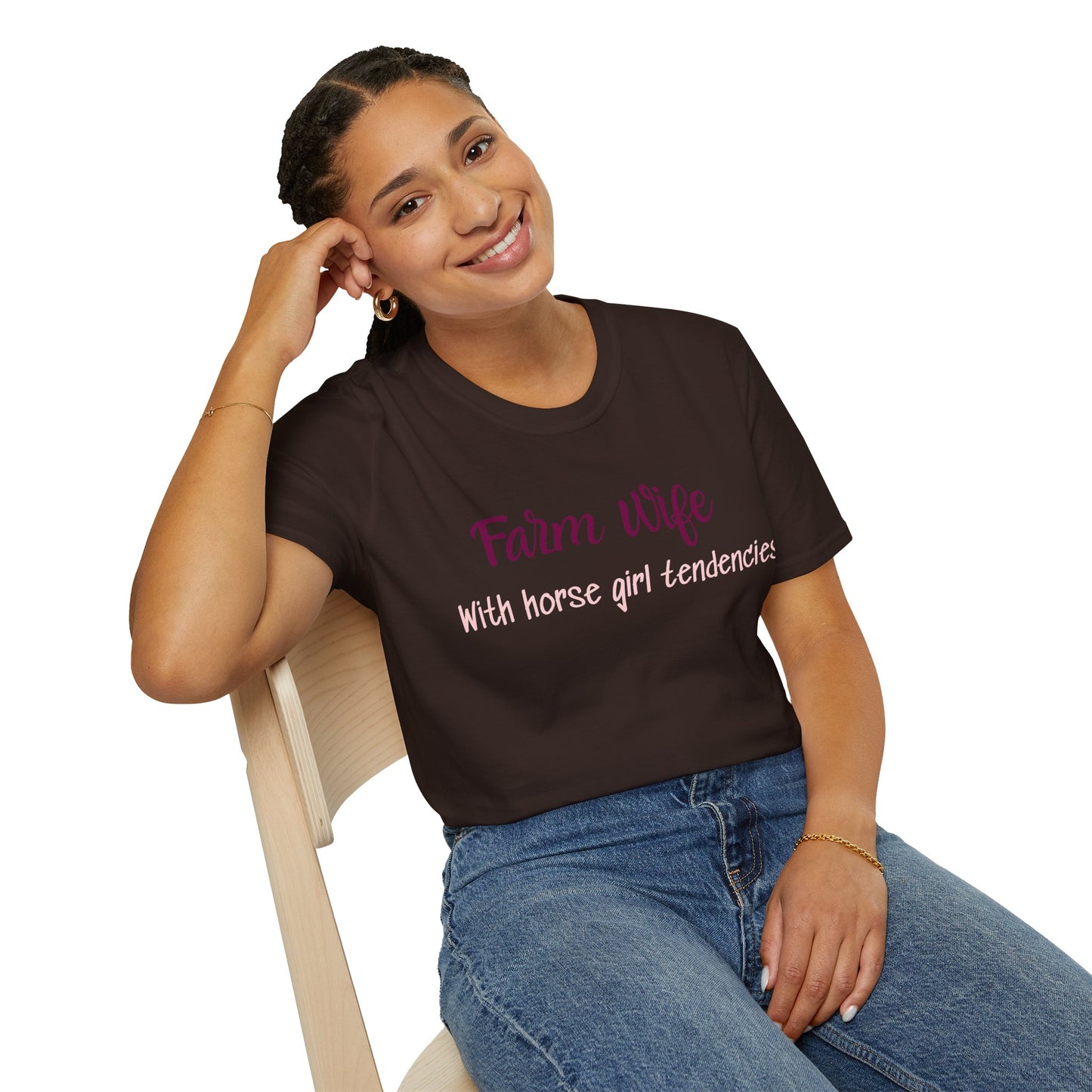 Farm Wife With Horse Girl Tendencies T-Shirt — Funny Country Wife Tee for Equestrian Lovers