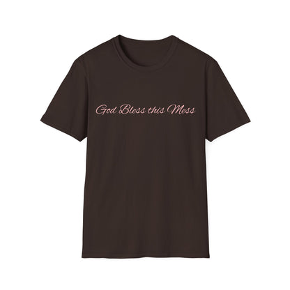 God Bless This Mess T-Shirt — Casual Faith-Based Graphic Tee