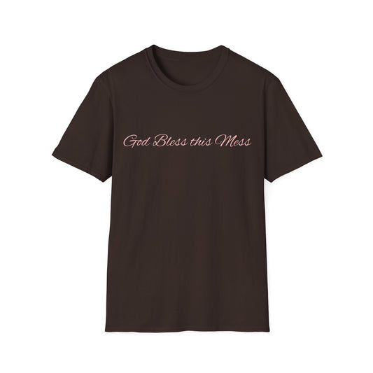 God Bless This Mess T-Shirt — Casual Faith-Based Graphic Tee