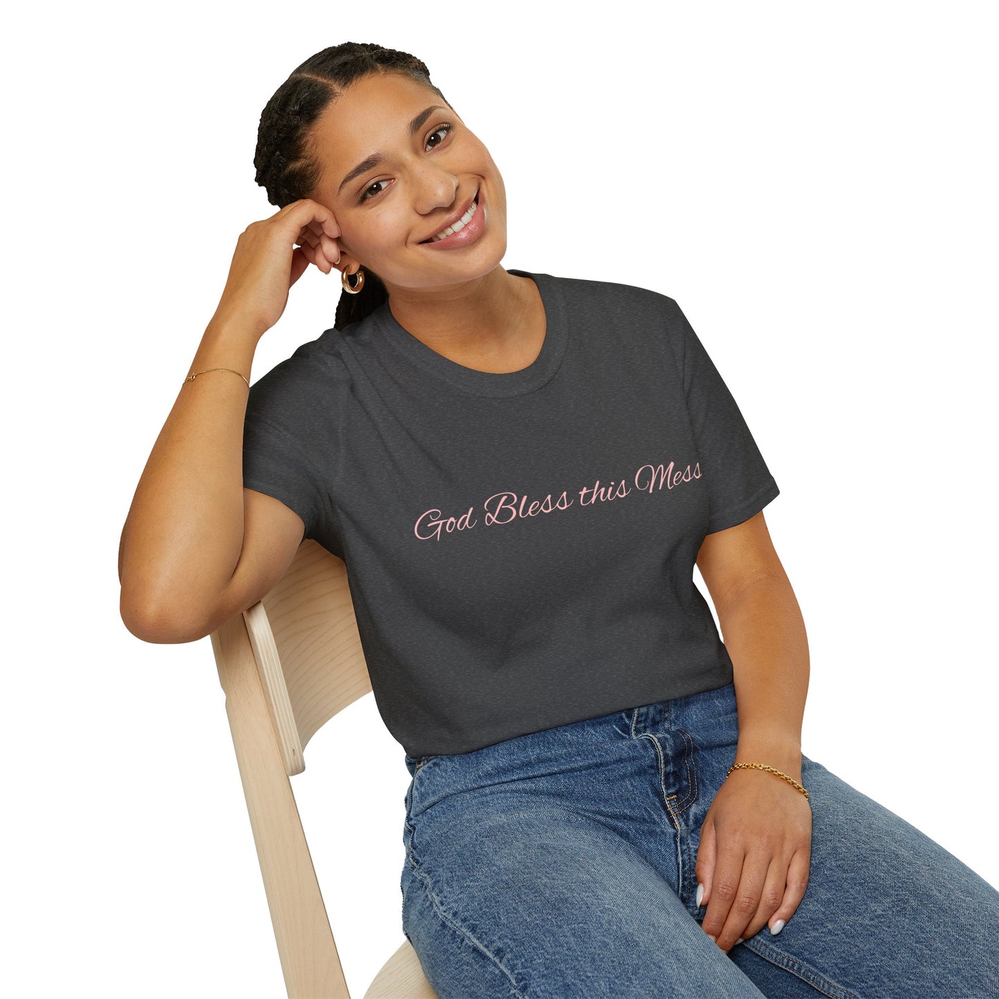 God Bless This Mess T-Shirt — Casual Faith-Based Graphic Tee