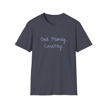 God. Family. Country. T-Shirt — Patriotic Faith-Based Tee