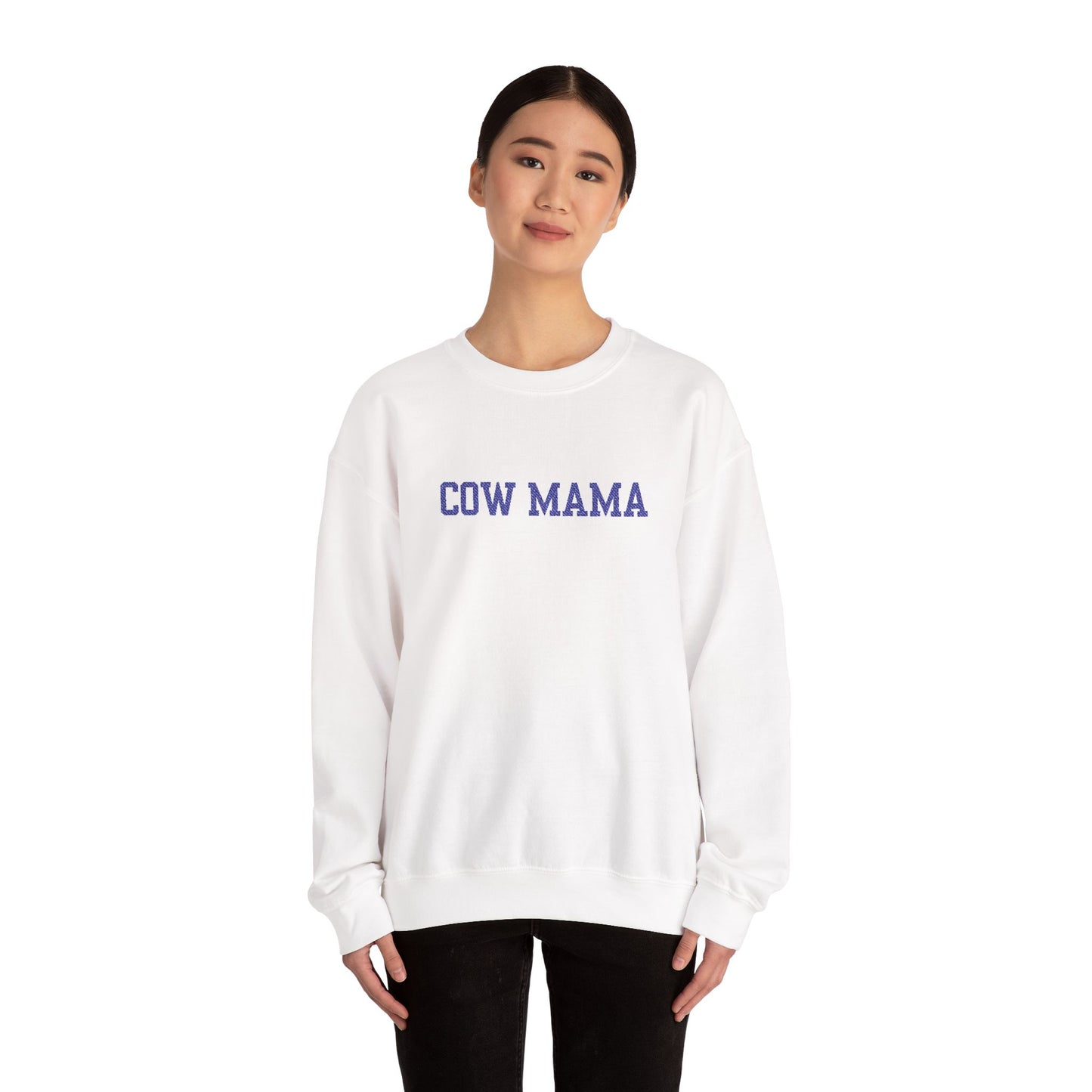 Cow Mama Crewneck Sweatshirt — Cozy Farm Mom Pullover