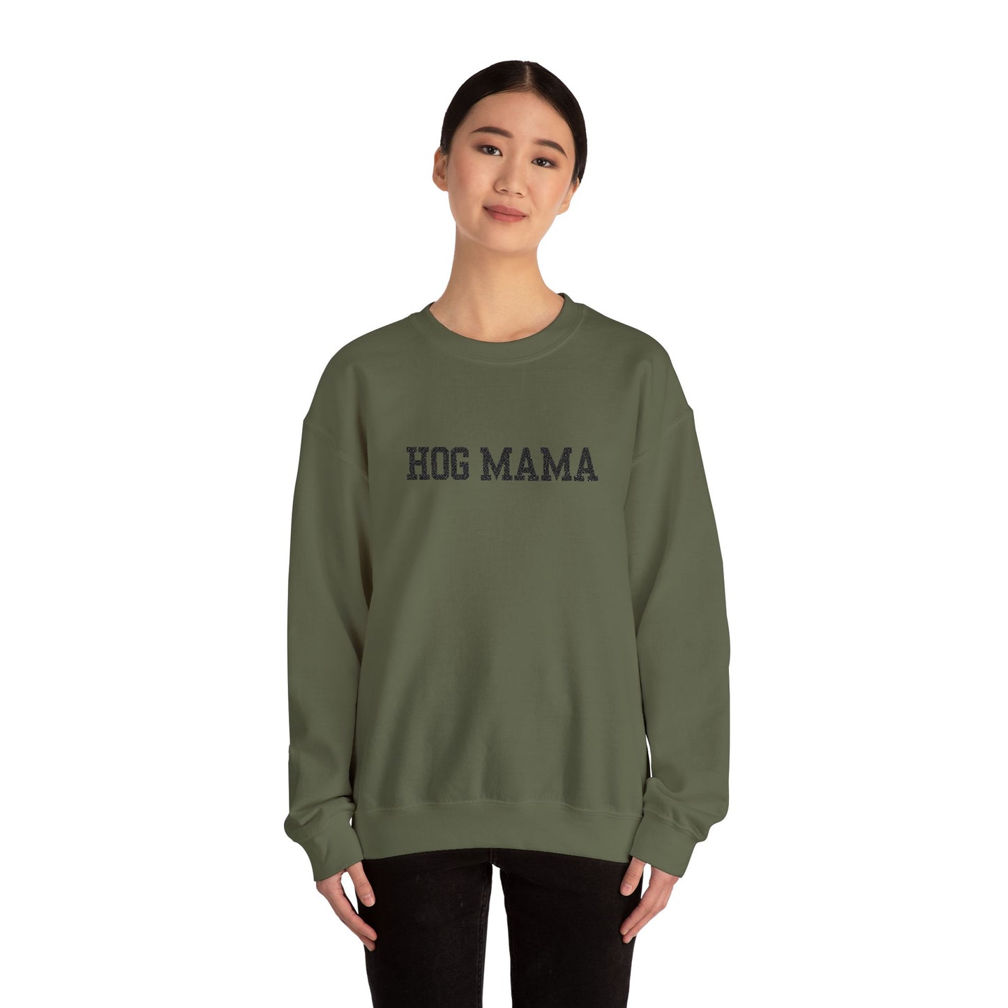 Embroidered Hog Mama Crewneck Sweatshirt
