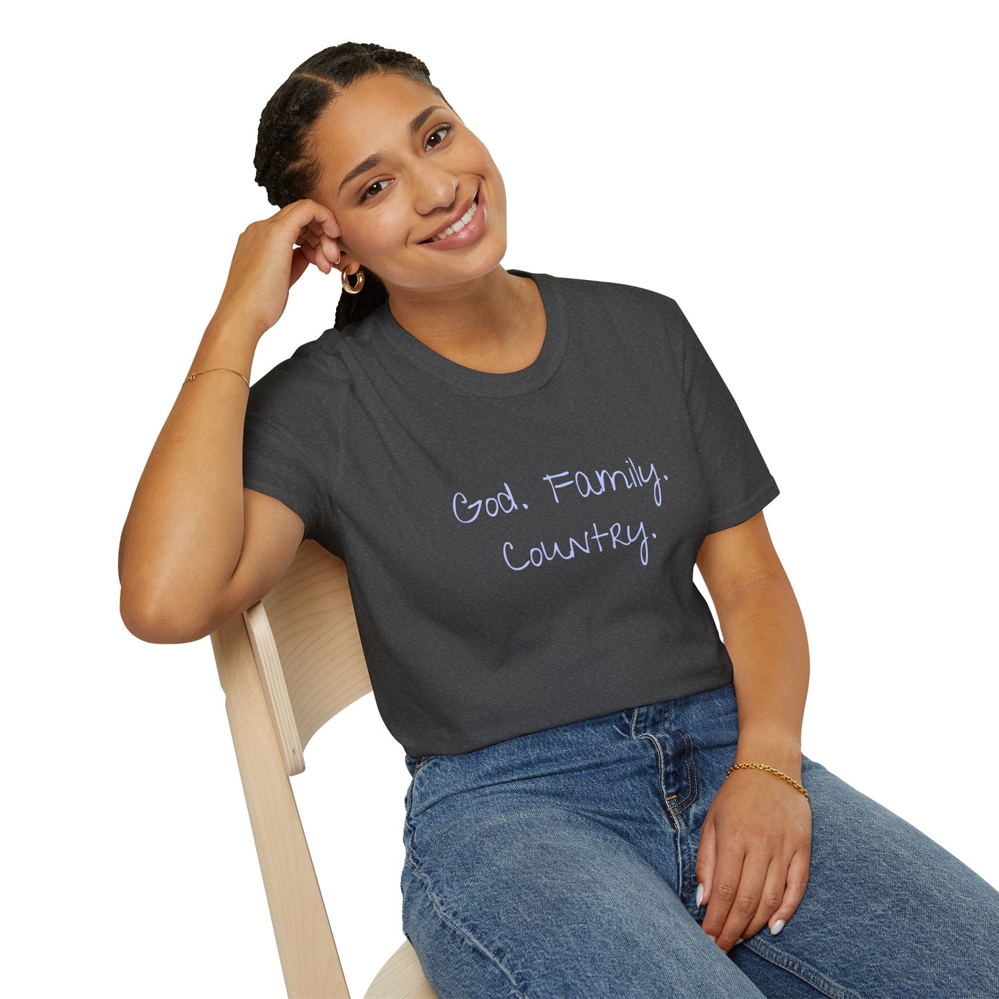 God. Family. Country. T-Shirt — Patriotic Faith-Based Tee