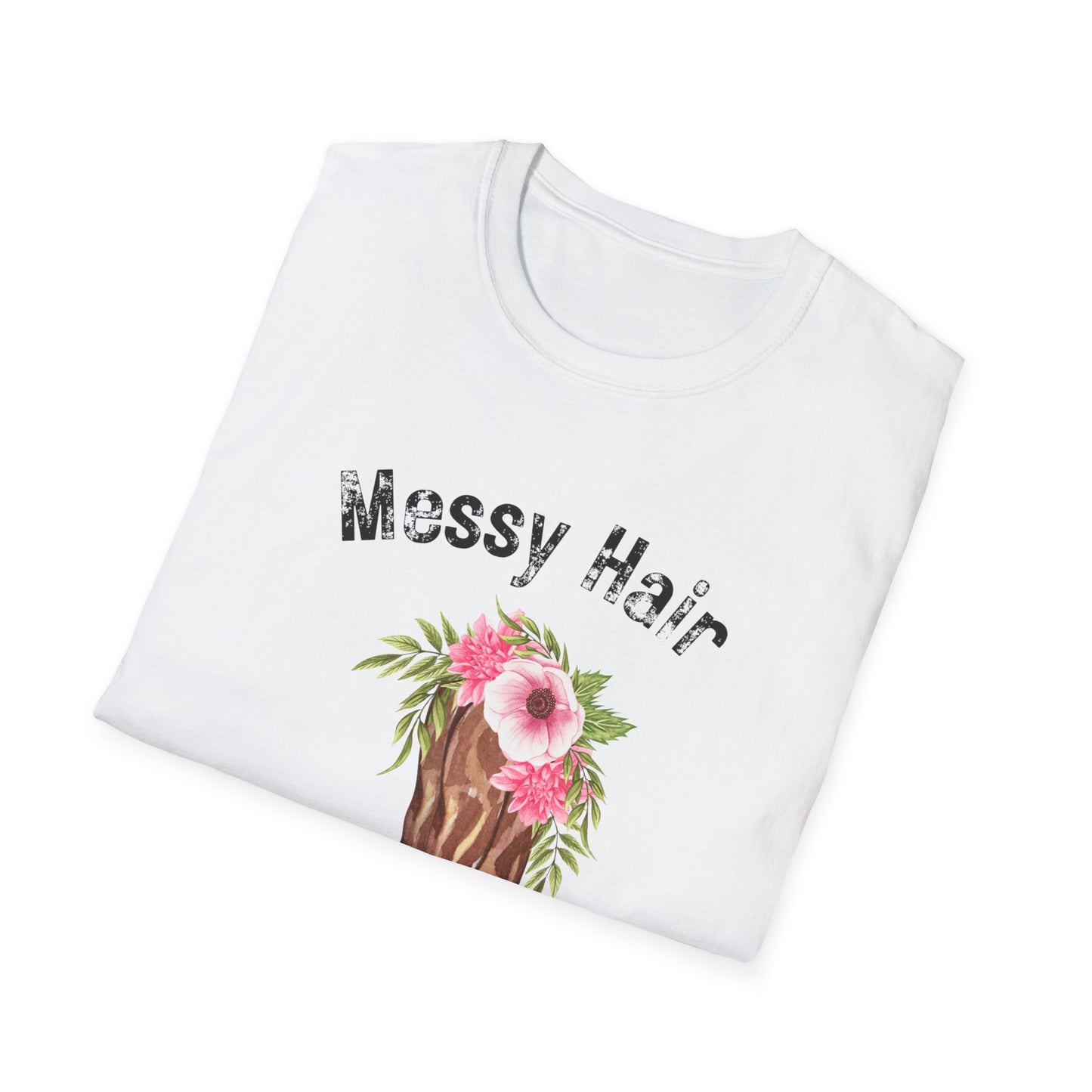 Messy Hair Don’t Care Cowboy Boot T-Shirt