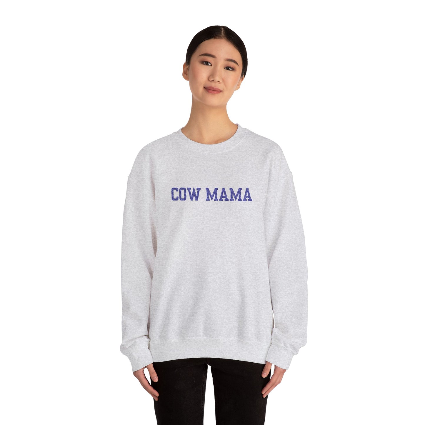 Cow Mama Crewneck Sweatshirt — Cozy Farm Mom Pullover