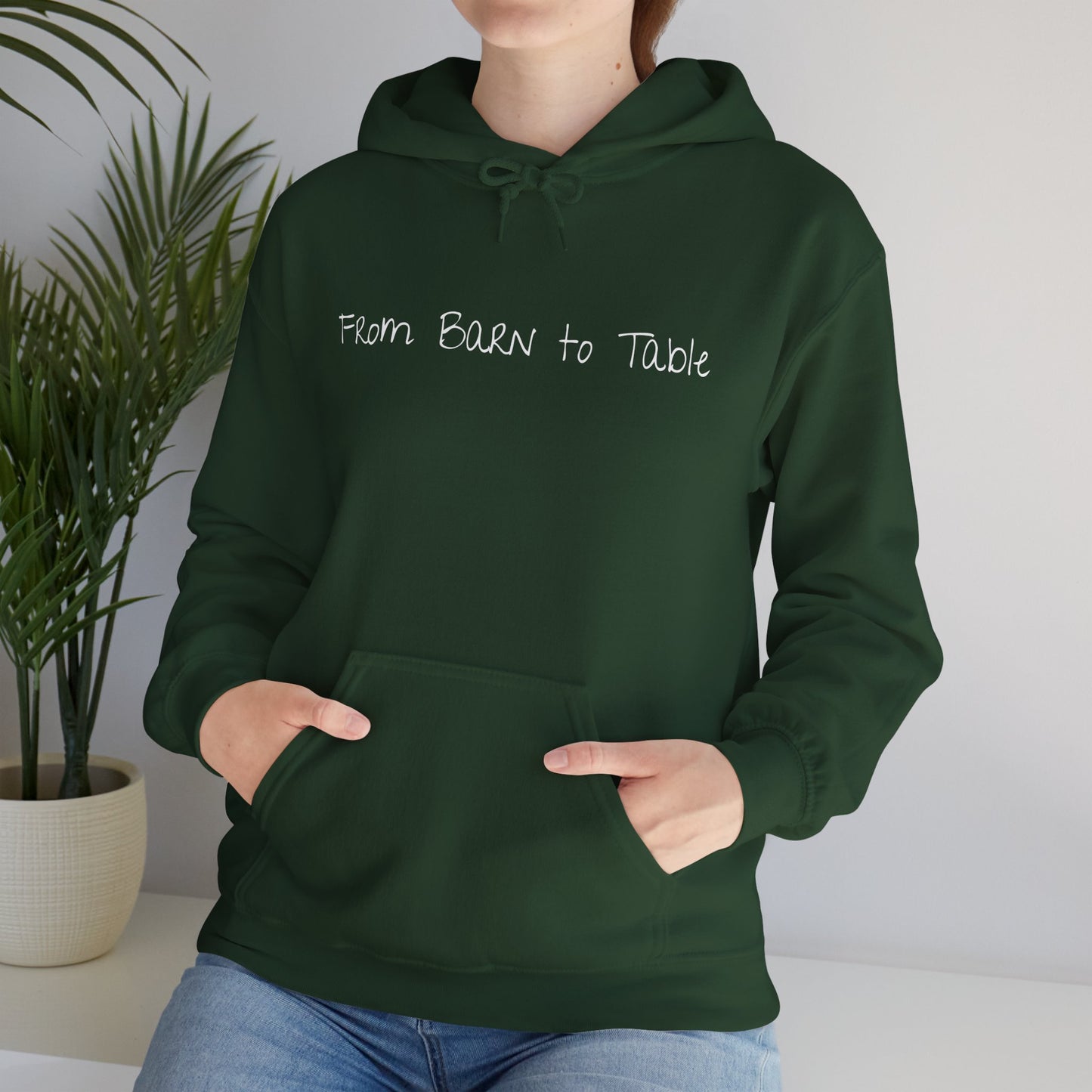 Funny Holiday Barn to Table Hoodie