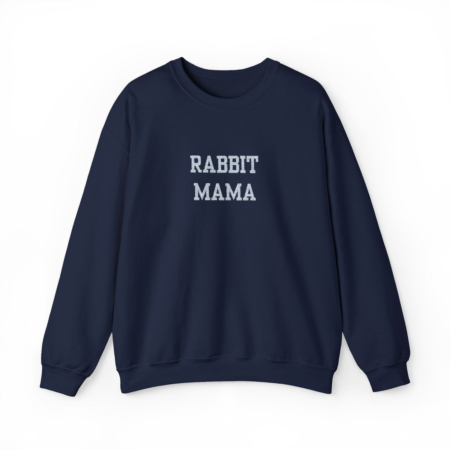 Embroidered Rabbit Mama Crewneck Sweatshirt – Cute Pullover for Rabbit Owners