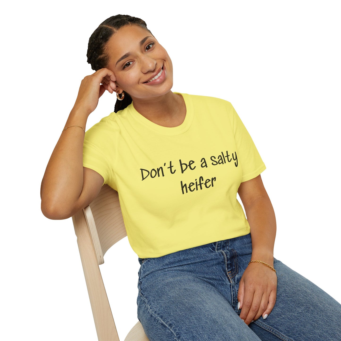 Don't Be a Salty Heifer T-Shirt — Funny Sassy Cow Quote Tee