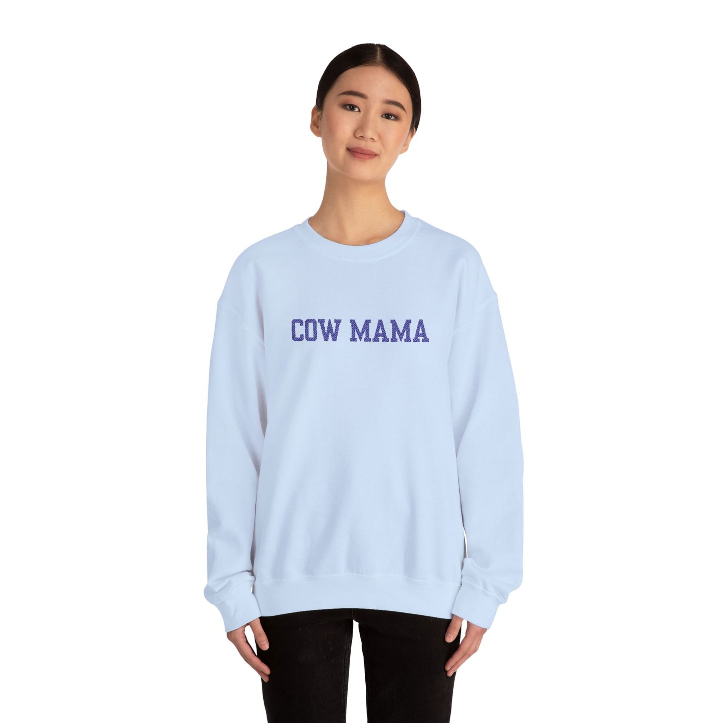 Cow Mama Crewneck Sweatshirt — Cozy Farm Mom Pullover