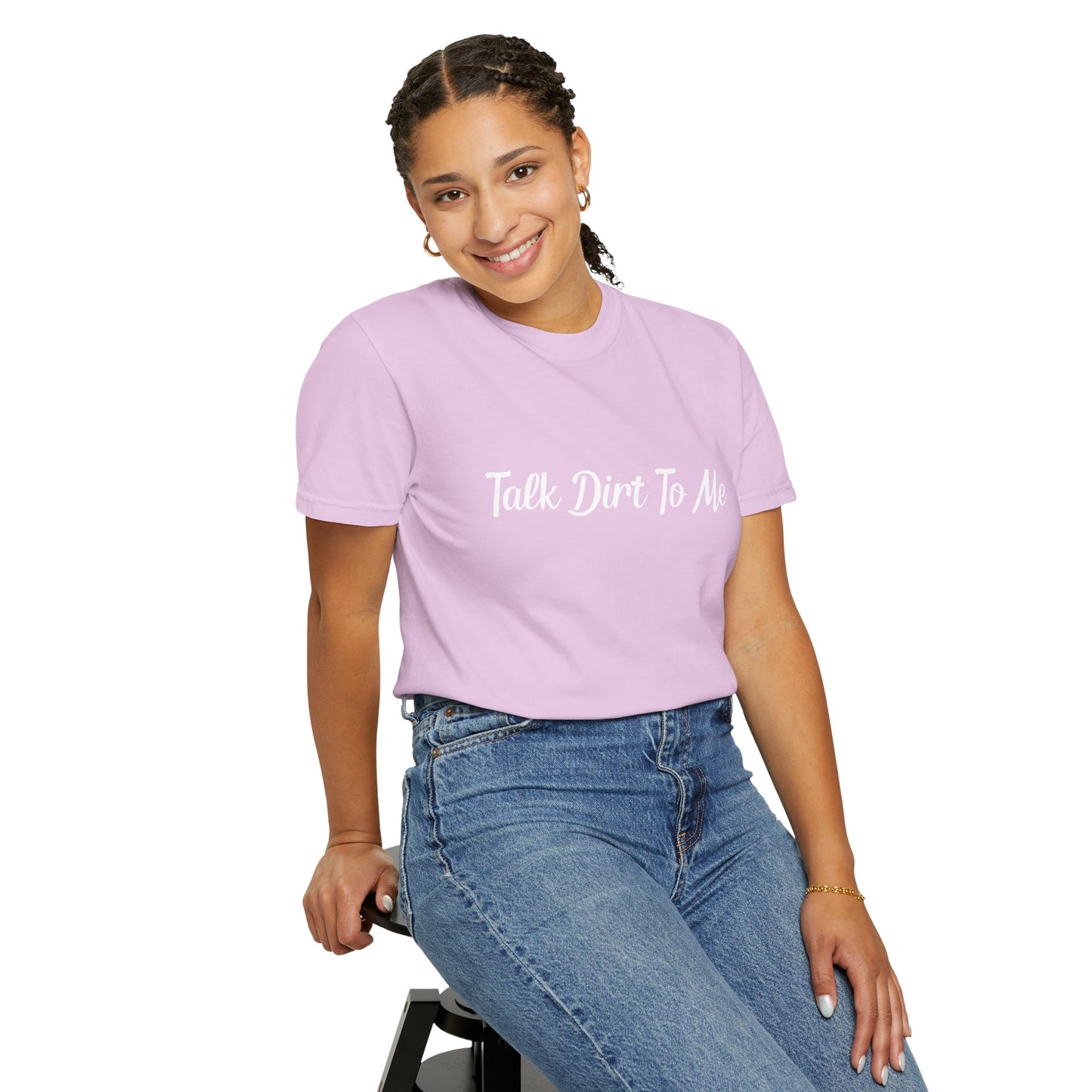 Pastel Farm Humor T-shirt - Talk Dirt to Me