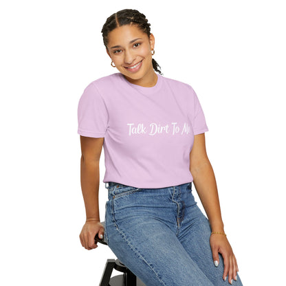 Pastel Farm Humor T-shirt - Talk Dirt to Me