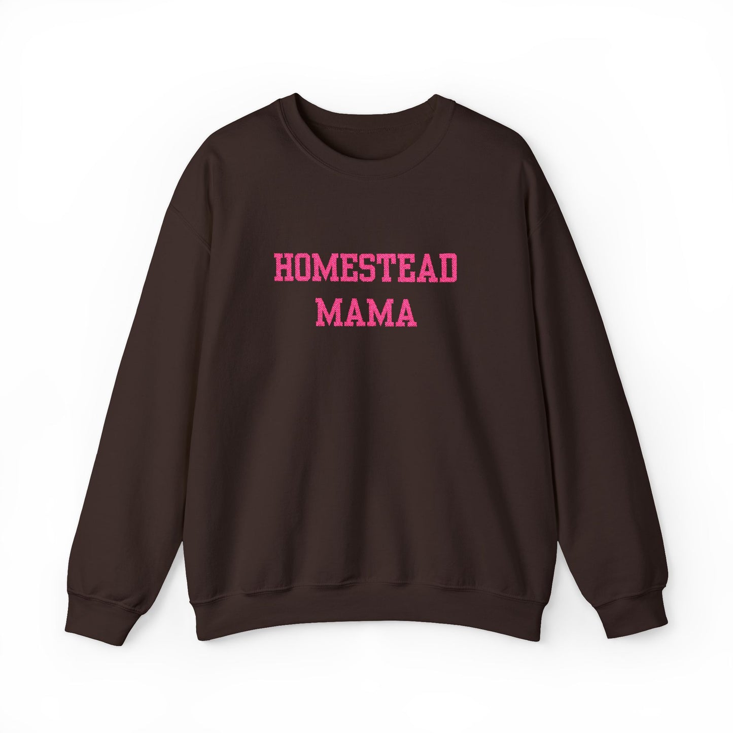Embroidered Homestead Mama Crewneck Sweatshirt - Farm Life Rustic Mom Gift