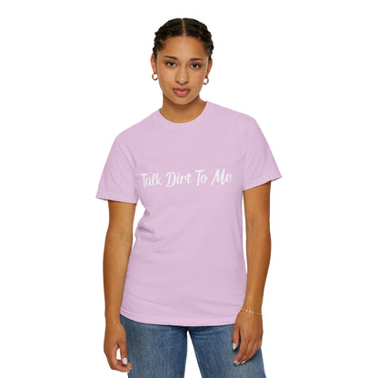 Pastel Farm Humor T-shirt - Talk Dirt to Me