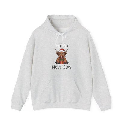 Ho Ho Holy Cow Christmas Hoodie — Cute Cow Holiday Pullover