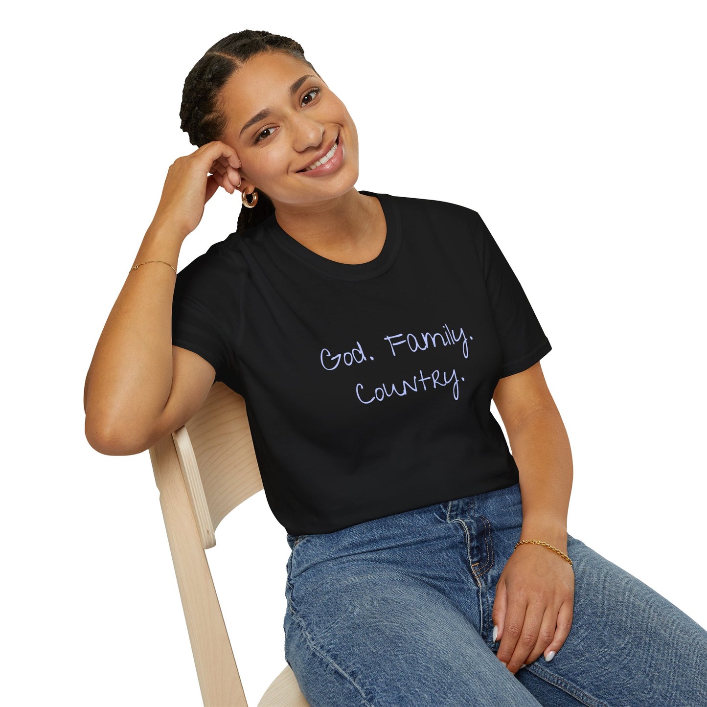 God. Family. Country. T-Shirt — Patriotic Faith-Based Tee