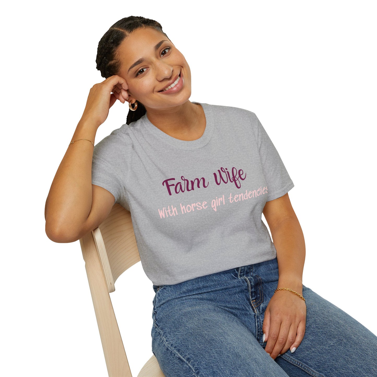 Farm Wife With Horse Girl Tendencies T-Shirt — Funny Country Wife Tee for Equestrian Lovers